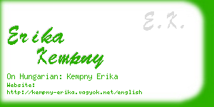 erika kempny business card